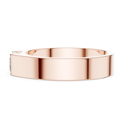 1.02 CT Emerald-Cut Lab-Grown Diamond Men’s Band in 14K Gold