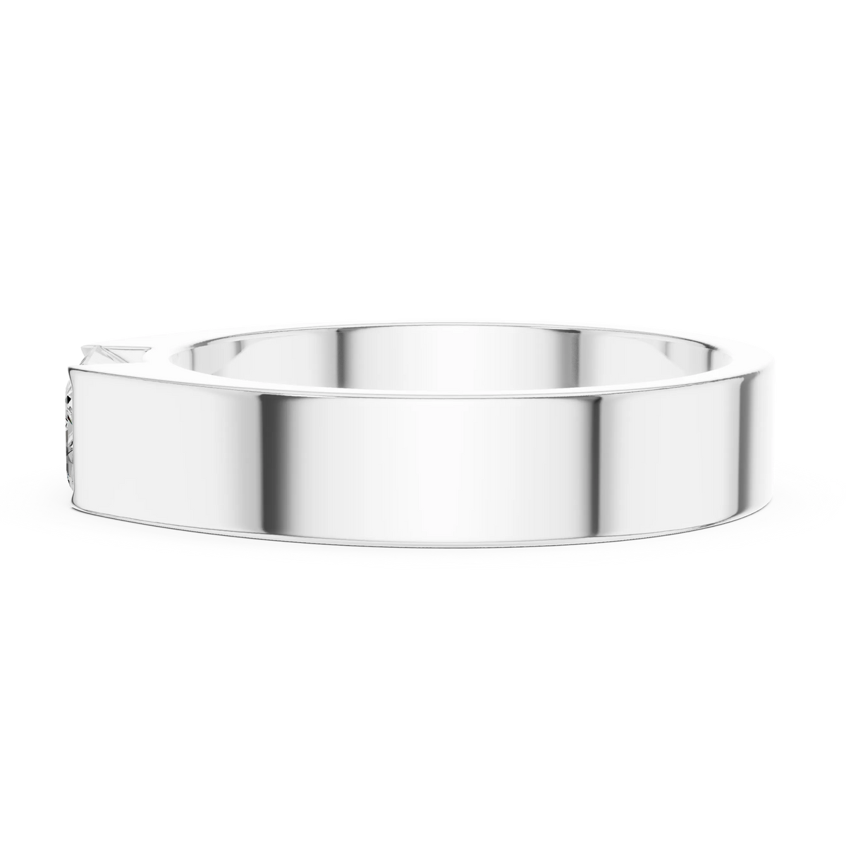 1.02 CT Emerald-Cut Lab-Grown Diamond Men’s Band in 14K Gold
