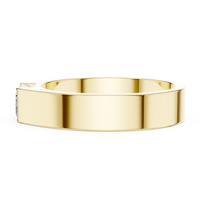 1.02 CT Emerald-Cut Lab-Grown Diamond Men’s Band in 14K Gold