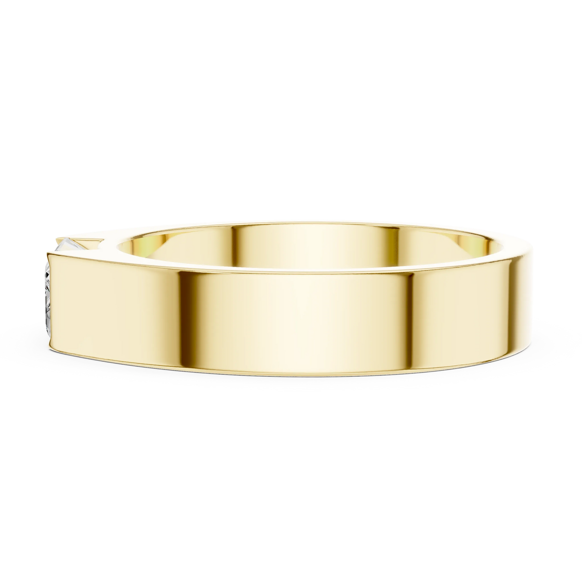 1.02 CT Emerald-Cut Lab-Grown Diamond Men’s Band in 14K Gold