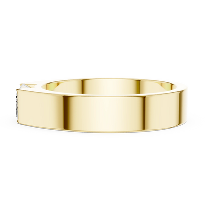 1.02 CT Emerald-Cut Lab-Grown Diamond Men’s Band in 14K Gold