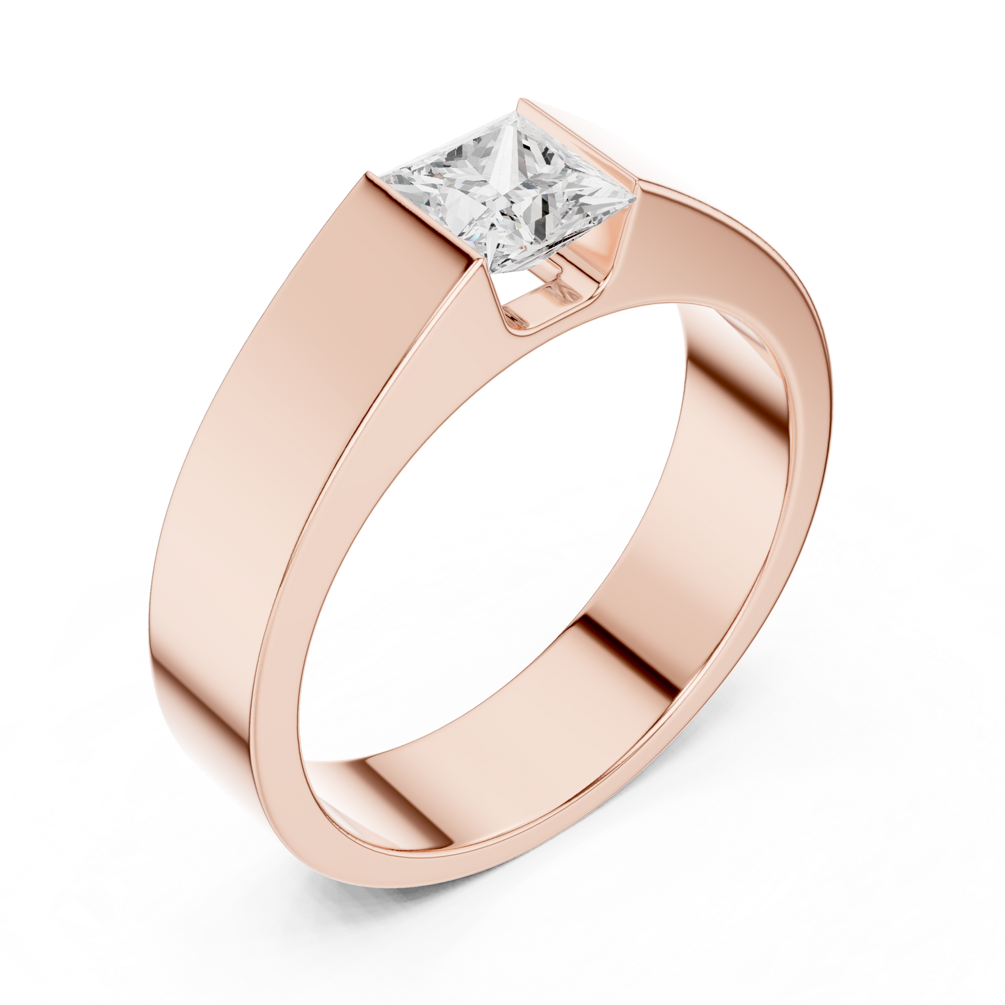 1.00 CT Princess-Cut Lab-Grown Diamond Men’s Band in 14K Gold