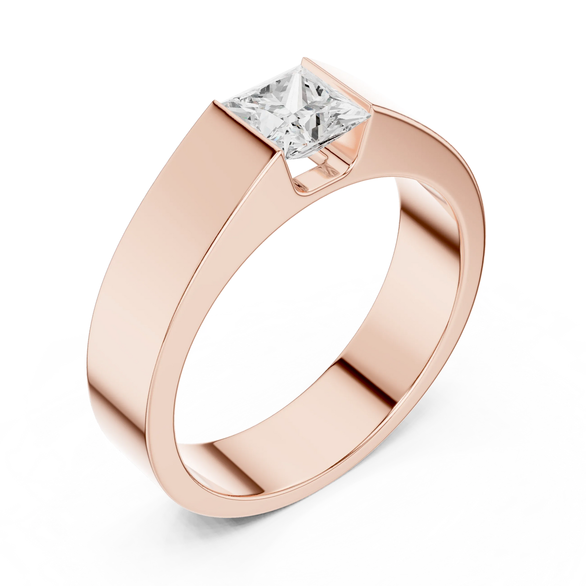 Men's Princess Cut Wedding Band