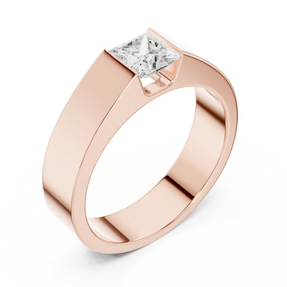 Men's Princess Cut Wedding Band