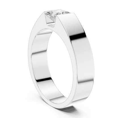 Men's Princess Cut Wedding Band