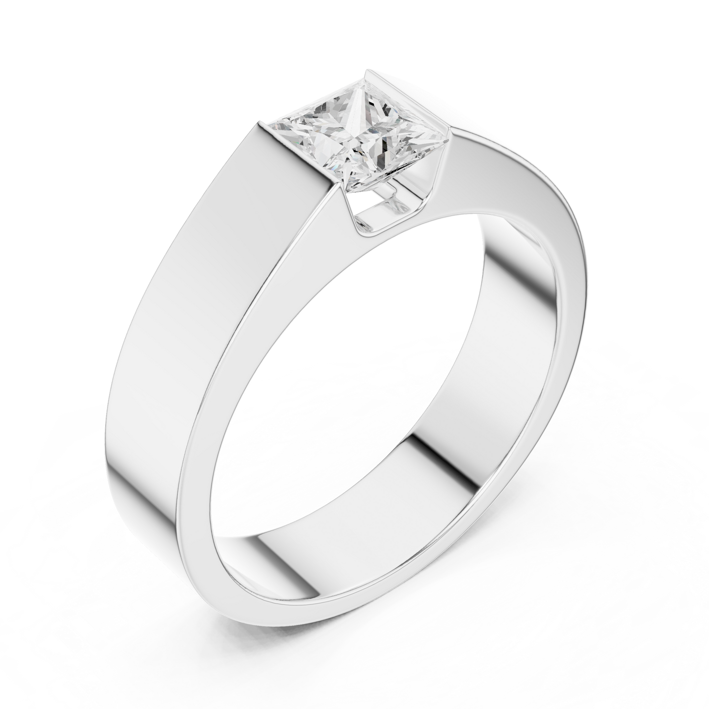 1.00 CT Princess-Cut Lab-Grown Diamond Men’s Band in 14K Gold