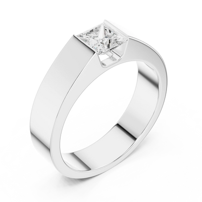 Men's Princess Cut Wedding Band