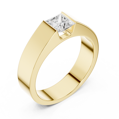 1.00 CT Princess-Cut Lab-Grown Diamond Men’s Band in 14K Gold