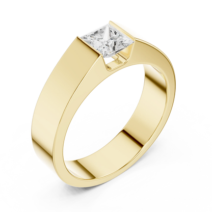 Men's Princess Cut Wedding Band