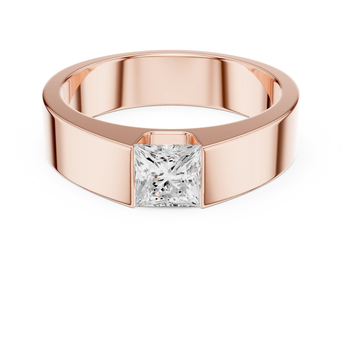 Men's Princess Cut Wedding Band