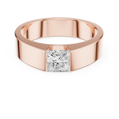 Men's Princess Cut Wedding Band