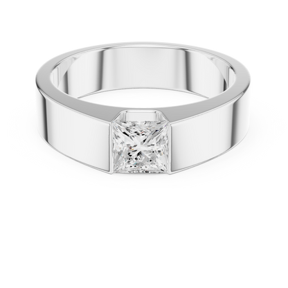 1.00 CT Princess-Cut Lab-Grown Diamond Men’s Band in 14K Gold
