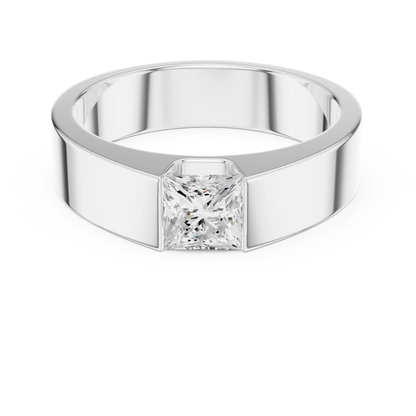 Men's Princess Cut Wedding Band