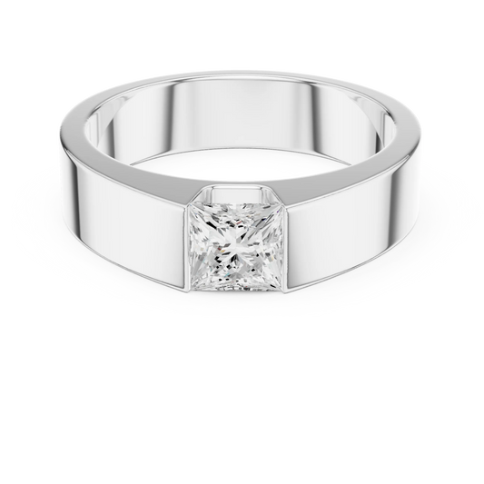 Men's Princess Cut Wedding Band