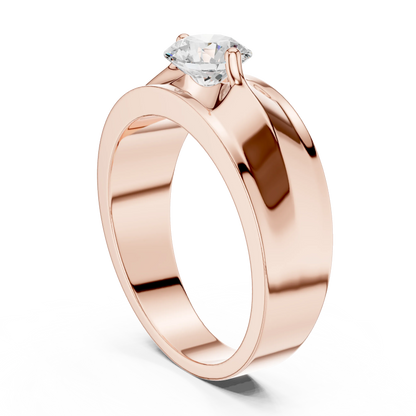 1.00 CT Round Lab-Grown Diamond Men’s Solitaire Ring in 14K Gold
