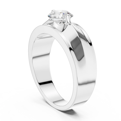 1.00 CT Round Lab-Grown Diamond Men’s Solitaire Ring in 14K Gold