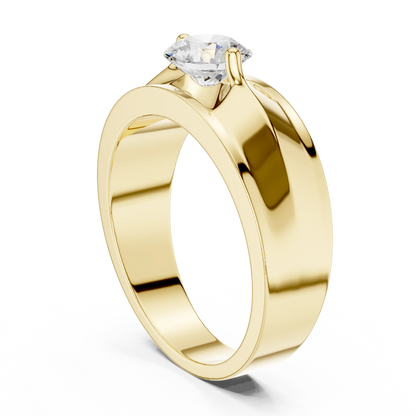 1.00 CT Round Lab-Grown Diamond Men’s Solitaire Ring in 14K Gold