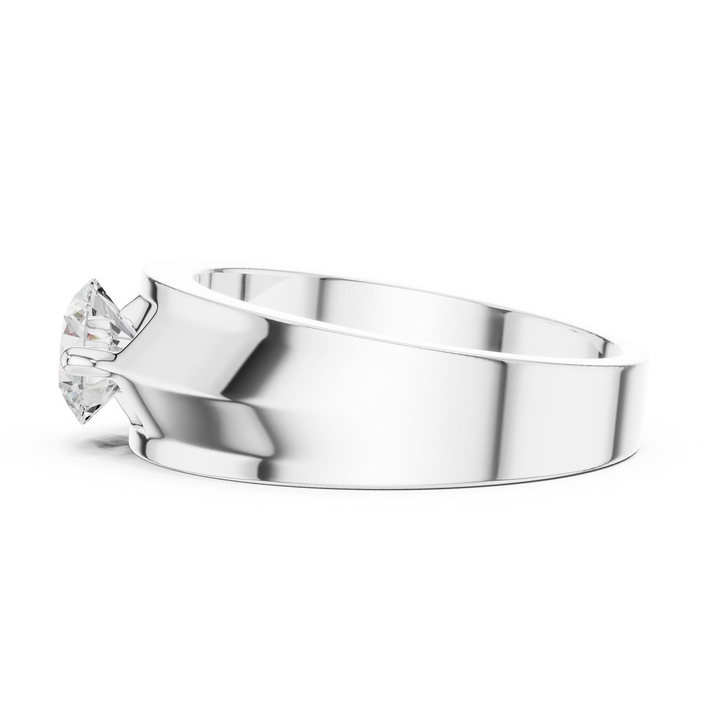 1.00 CT Round Lab-Grown Diamond Men’s Solitaire Ring in 14K Gold