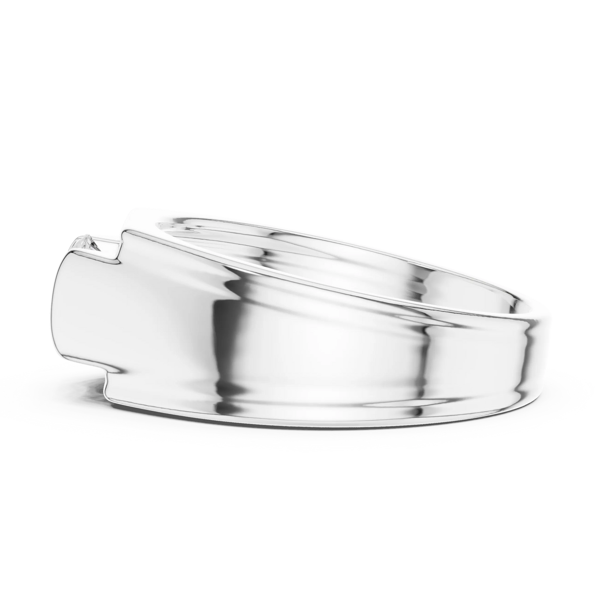 1.00 CT Round Lab-Grown Diamond Men’s Channel-Set Wide Ring in 14K Gold