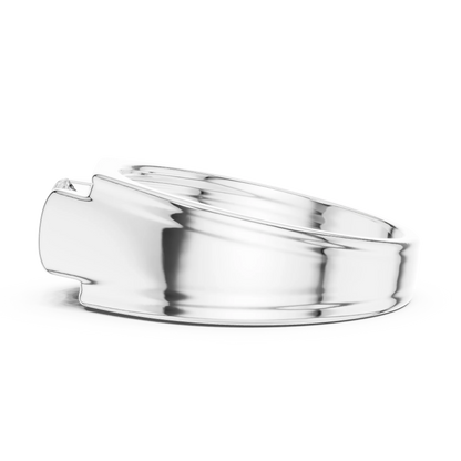 1.00 CT Round Lab-Grown Diamond Men’s Channel-Set Wide Ring in 14K Gold