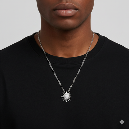 Sunburst Diamond Pendant Necklace