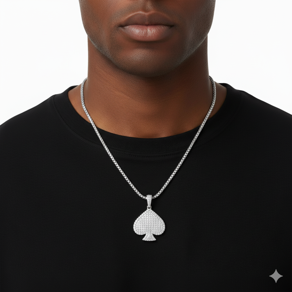 1.19 ct Spade Diamond Pendant Necklace | 14K Gold |