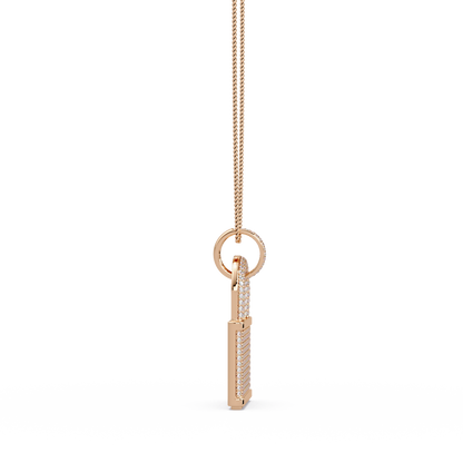 Diamond Lock Pendant Necklace