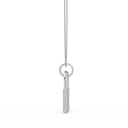 Diamond Lock Pendant Necklace