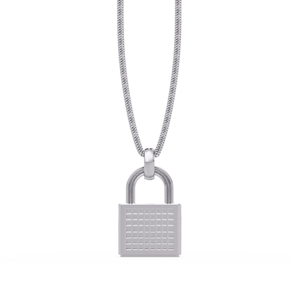 Diamond Lock Pendant Necklace
