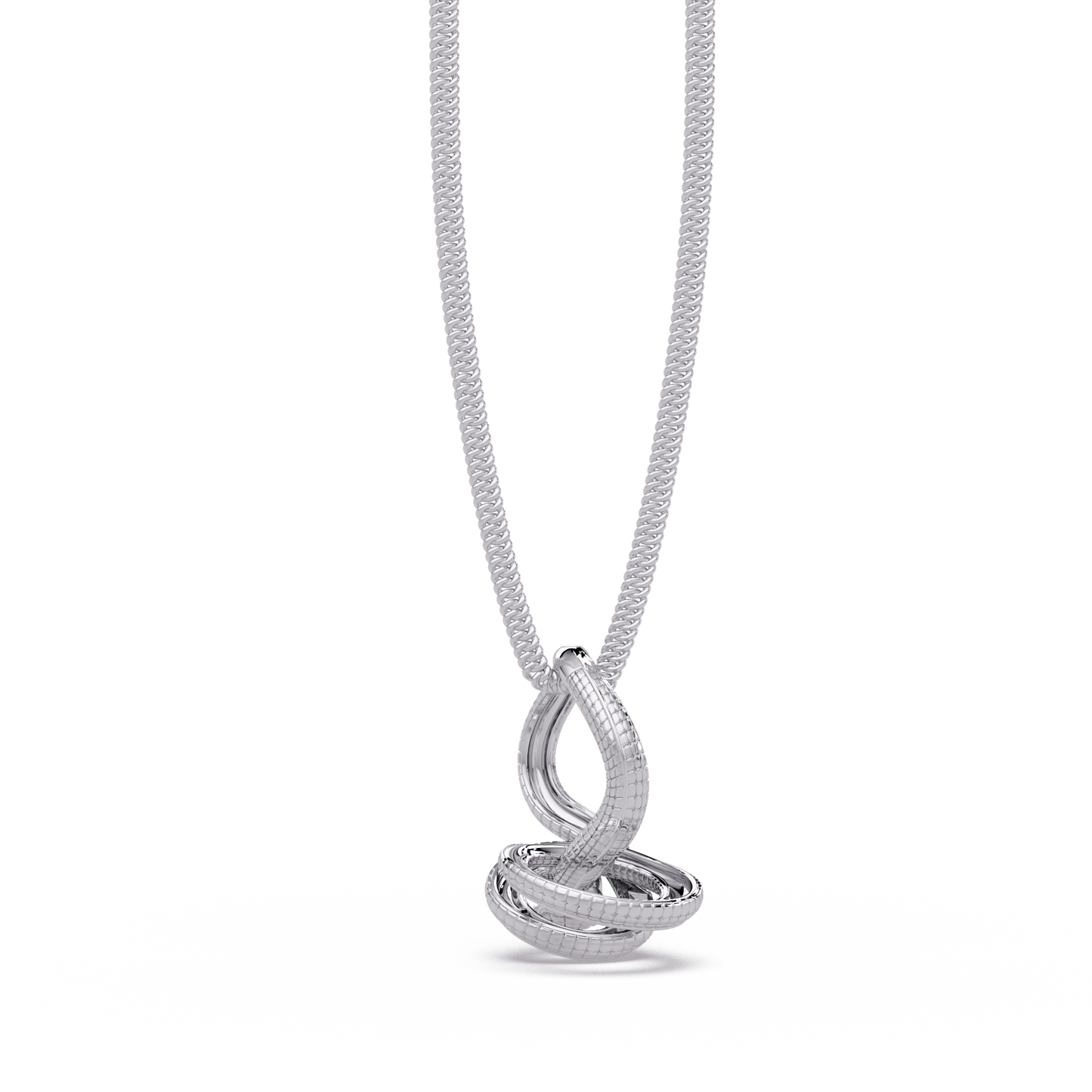 0.27 ct Lunéa Paris Ribbon Teardrop Diamond Pendant Necklace