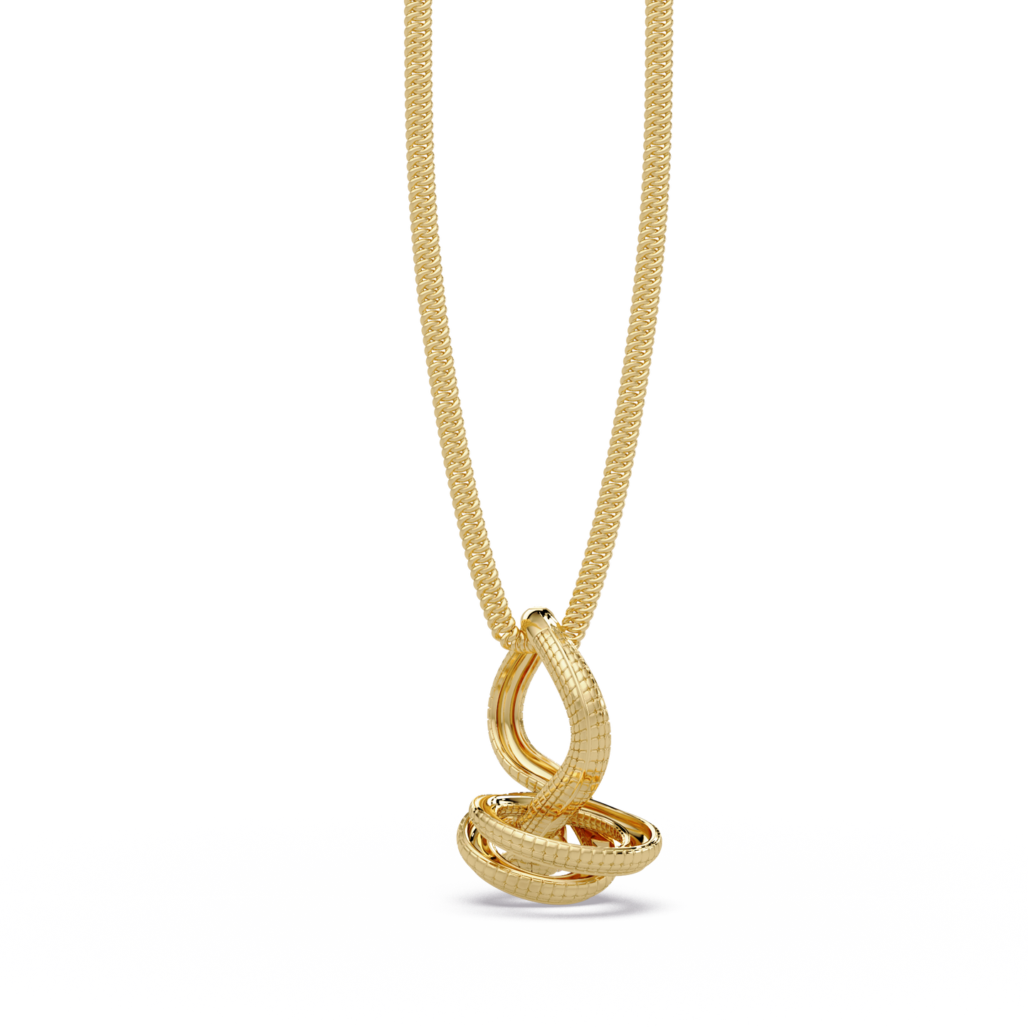 0.27 ct Lunéa Paris Ribbon Teardrop Diamond Pendant Necklace