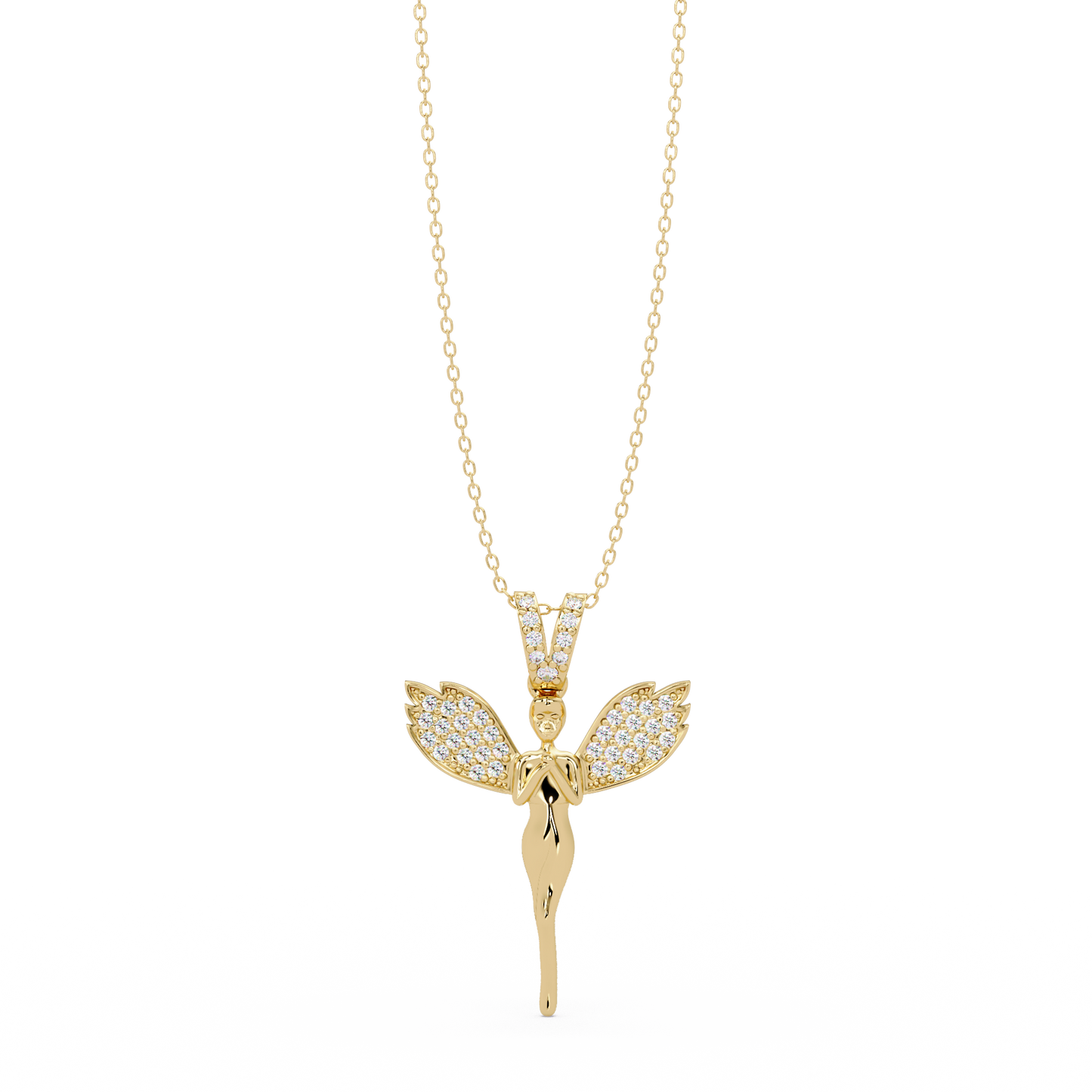 0.17 ct Fairy Diamond Pendant Necklace | 14K Gold | Lab Grown