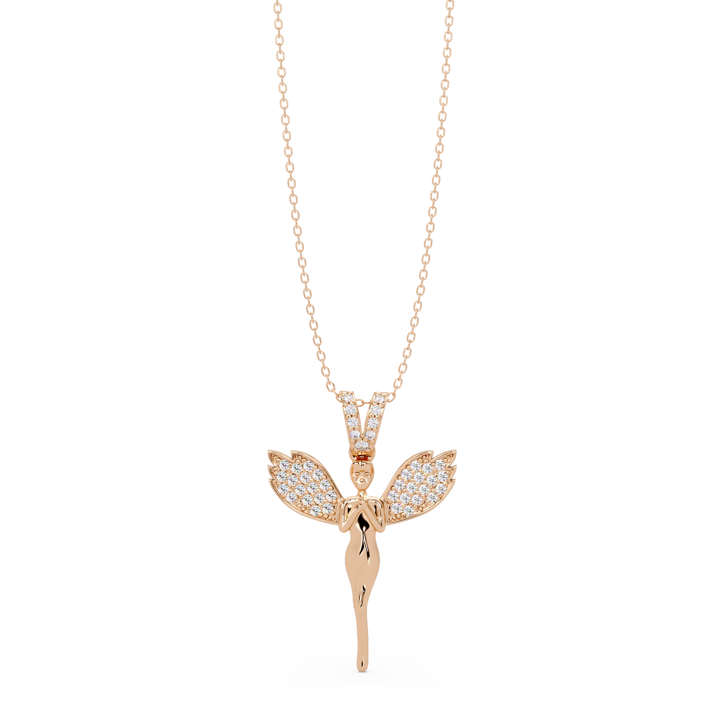 0.17 ct Fairy Diamond Pendant Necklace | 14K Gold | Lab Grown