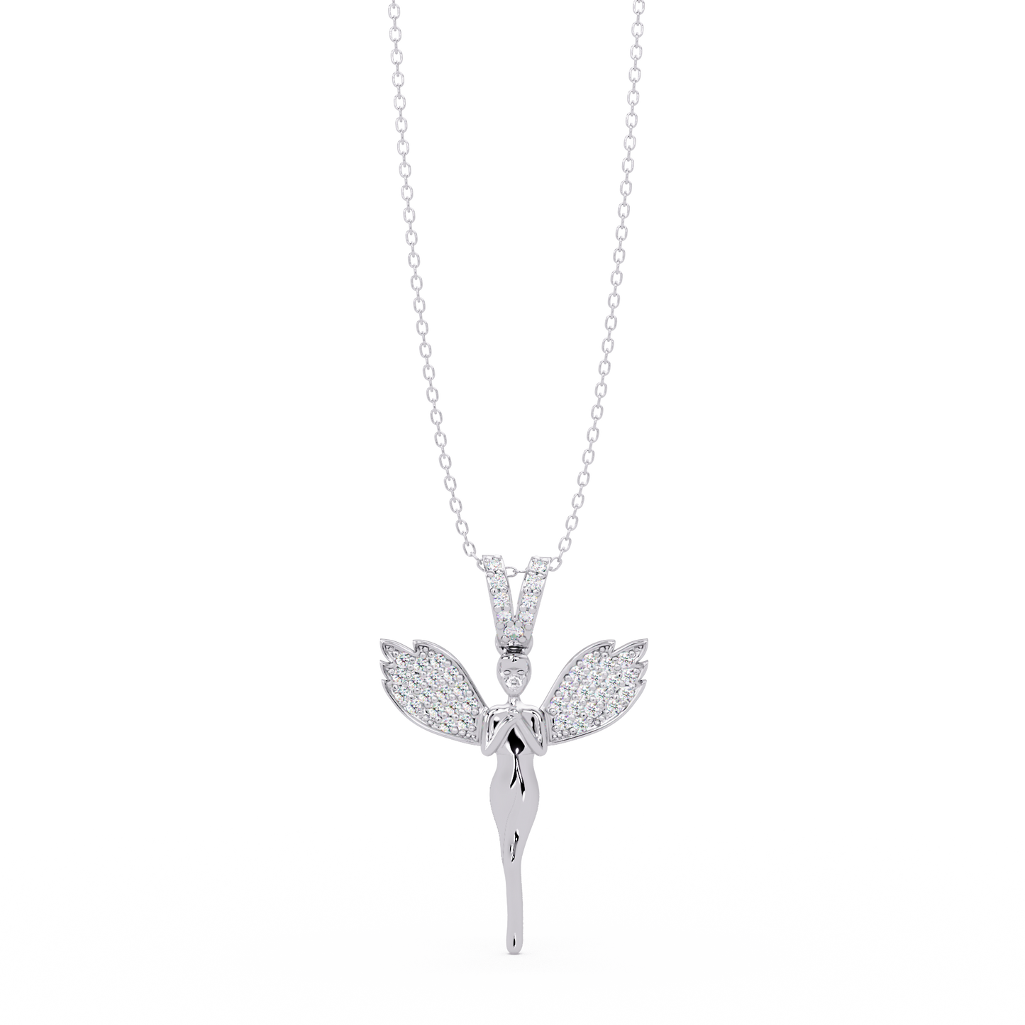 0.17 ct Fairy Diamond Pendant Necklace | 14K Gold | Lab Grown