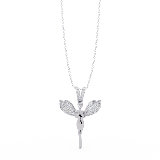 0.17 ct Fairy Diamond Pendant Necklace | 14K Gold | Lab Grown