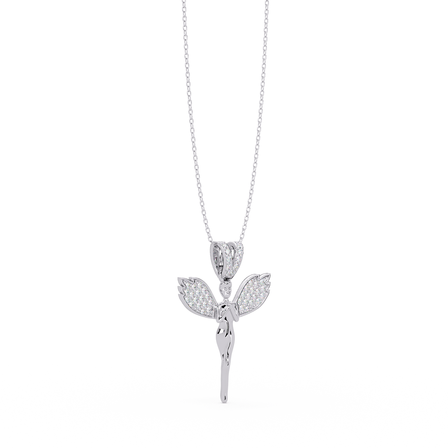 0.17 ct Fairy Diamond Pendant Necklace | 14K Gold | Lab Grown