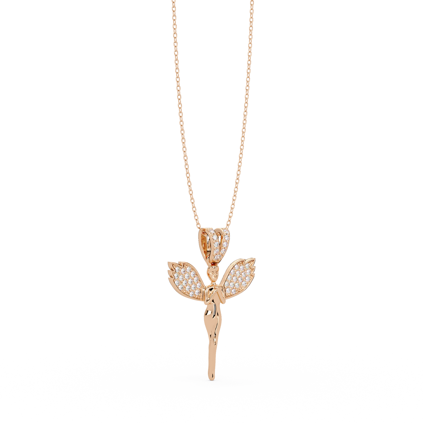 0.17 ct Fairy Diamond Pendant Necklace | 14K Gold | Lab Grown