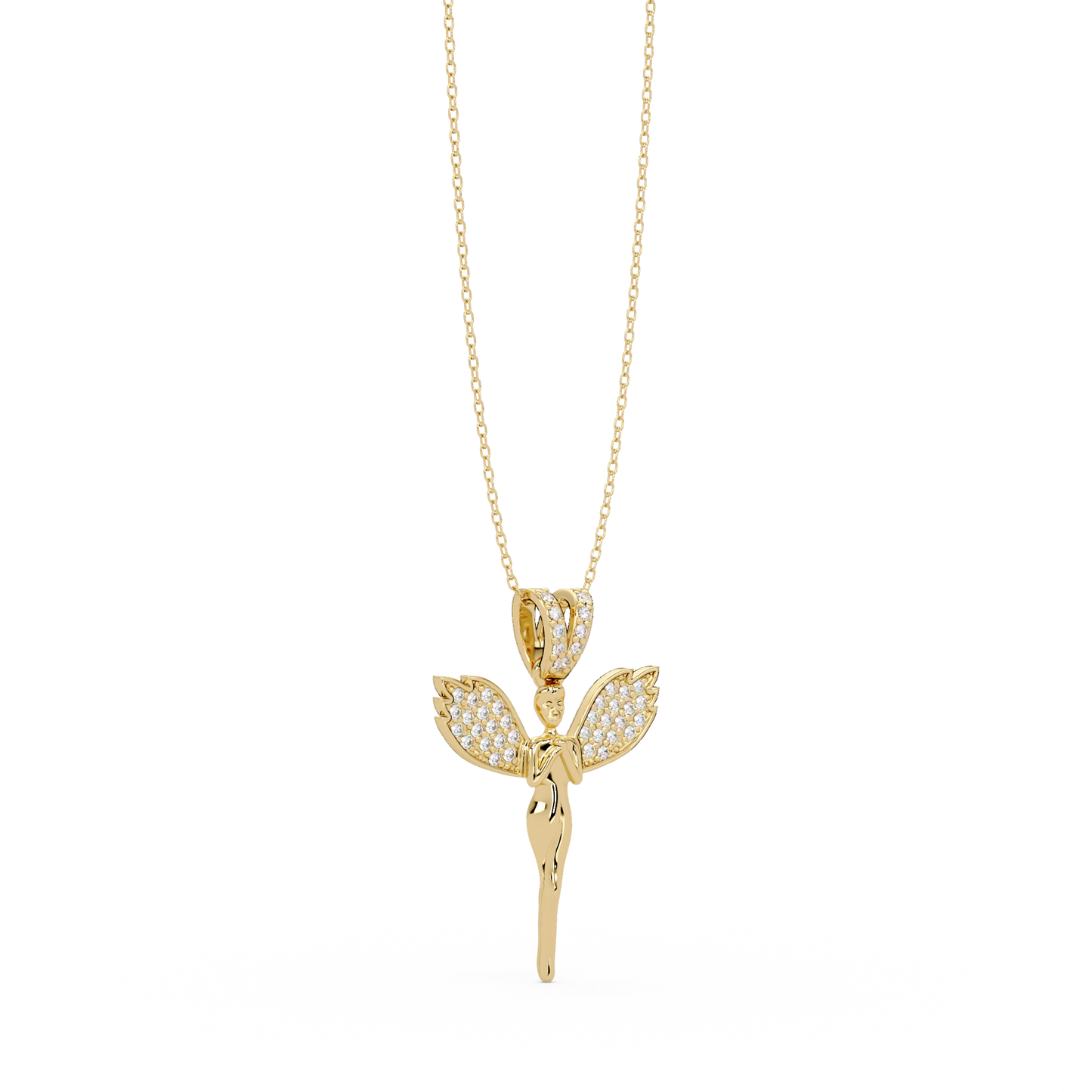 0.17 ct Fairy Diamond Pendant Necklace | 14K Gold | Lab Grown