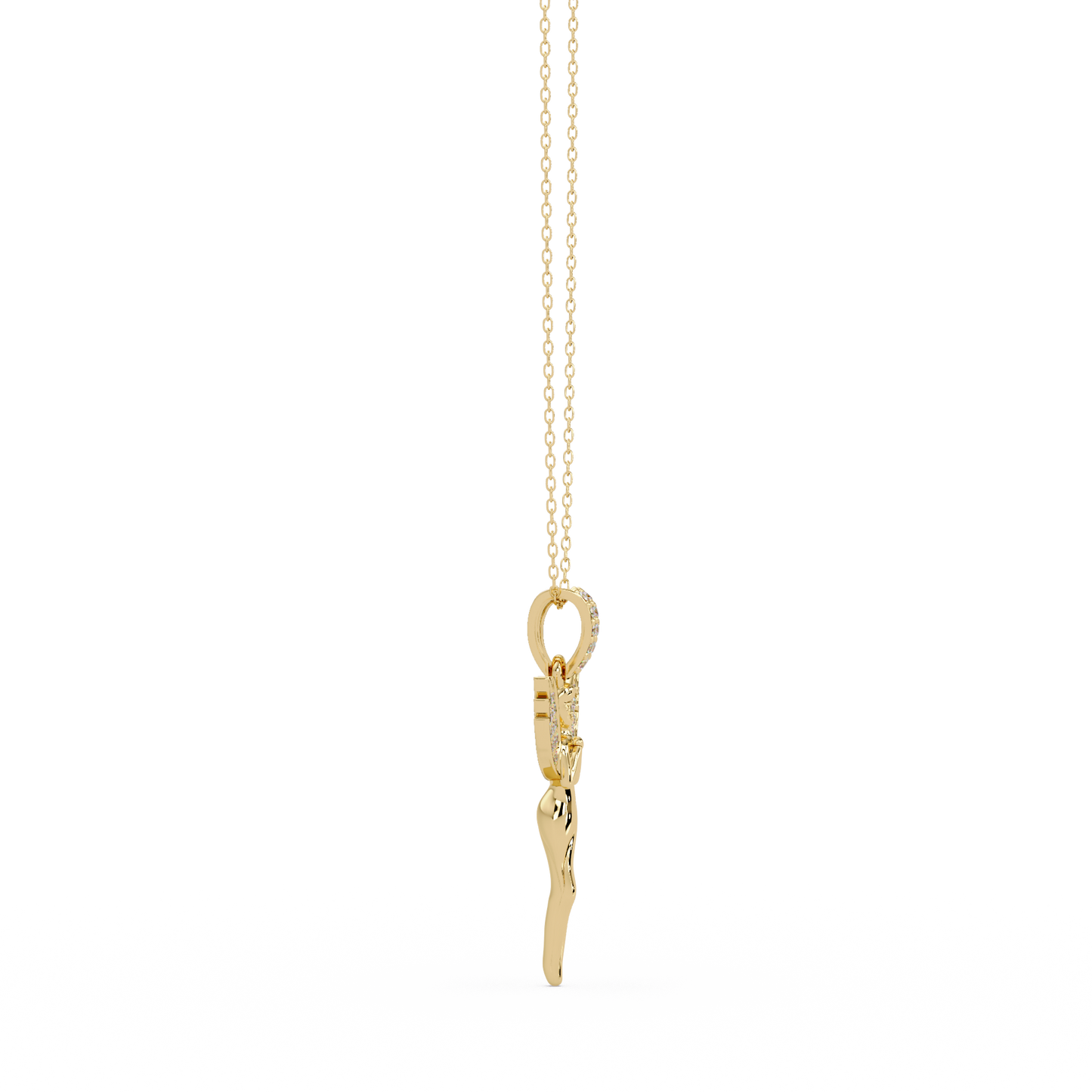 0.17 ct Fairy Diamond Pendant Necklace | 14K Gold | Lab Grown