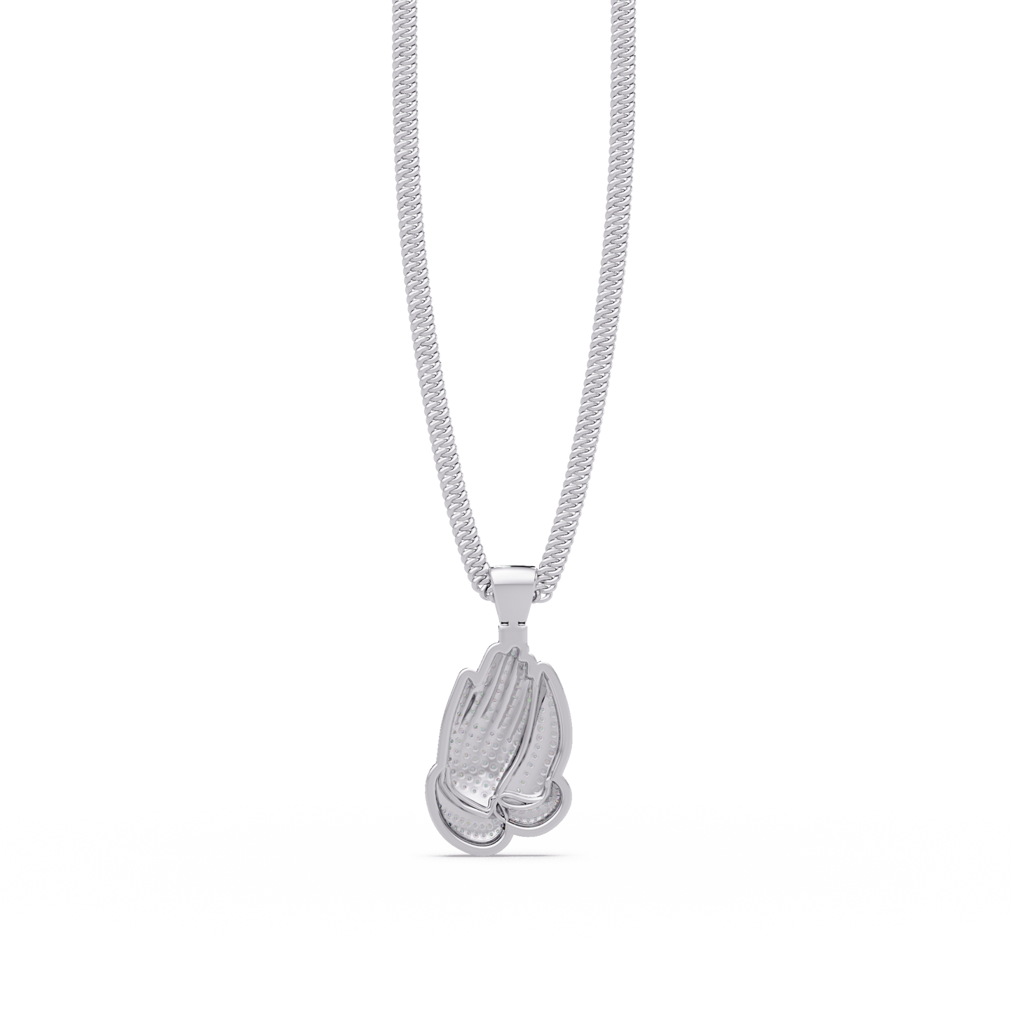 0.35 ct Praying Hands Diamond Pendant Necklace | 14K Gold |