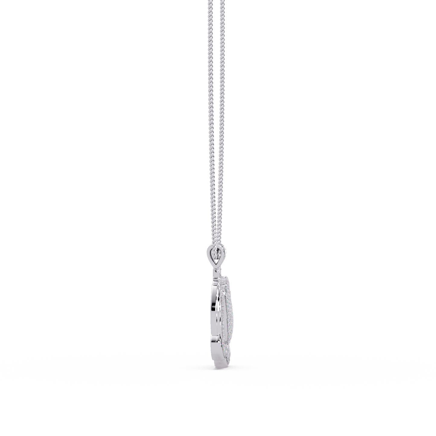 0.35 ct Praying Hands Diamond Pendant Necklace | 14K Gold |