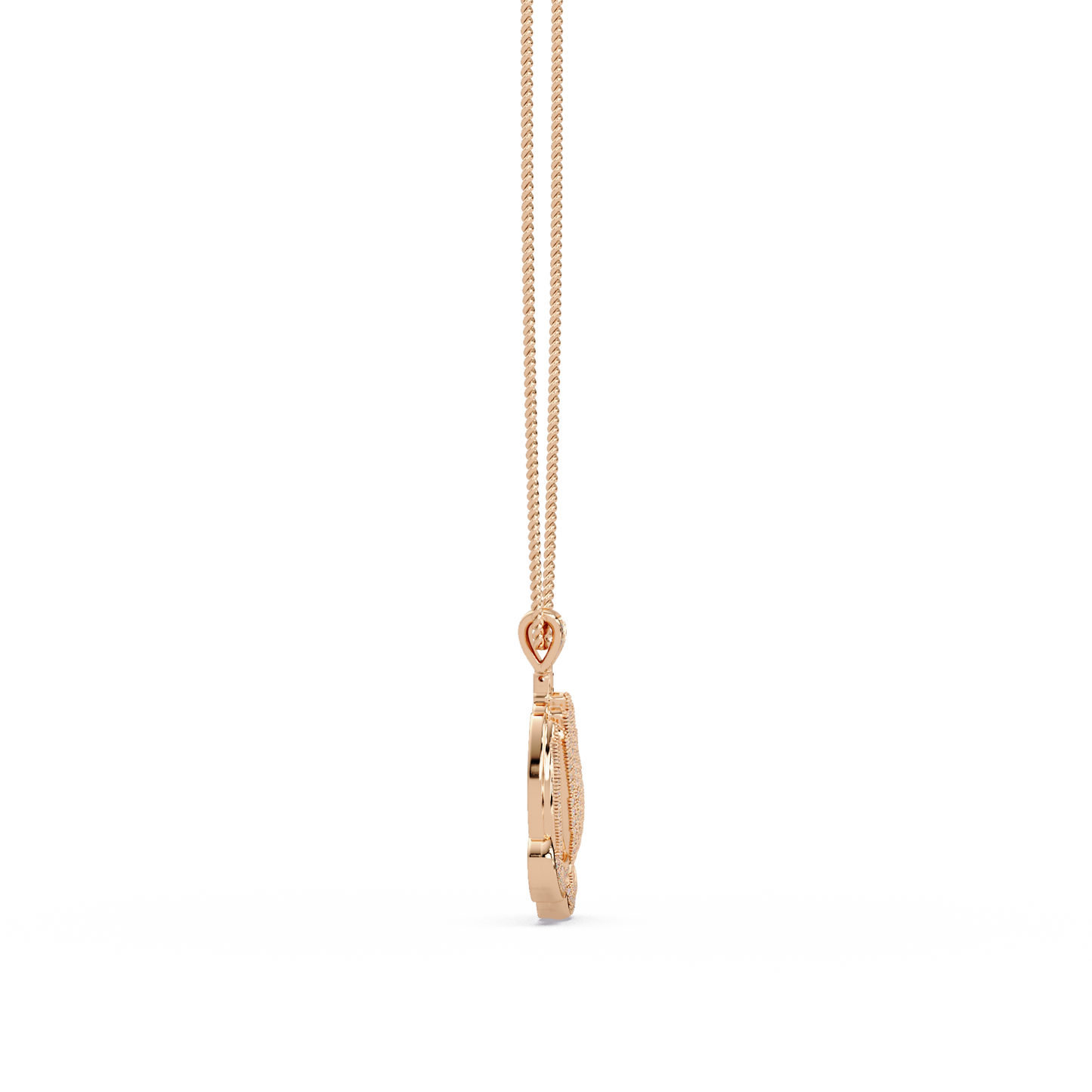 0.35 ct Praying Hands Diamond Pendant Necklace | 14K Gold |