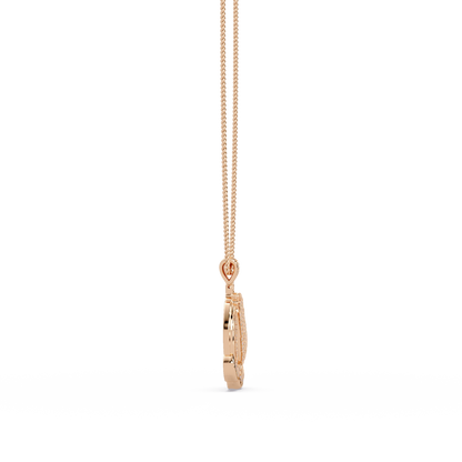 Praying Hands Diamond Pendant Necklace