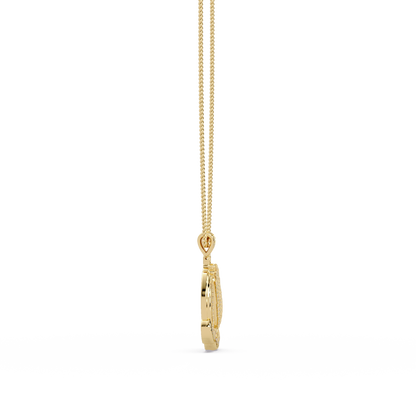 Praying Hands Diamond Pendant Necklace