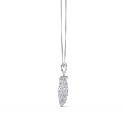 Crowned Lion Diamond Pendant Necklace