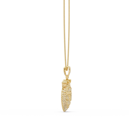 Crowned Lion Diamond Pendant Necklace
