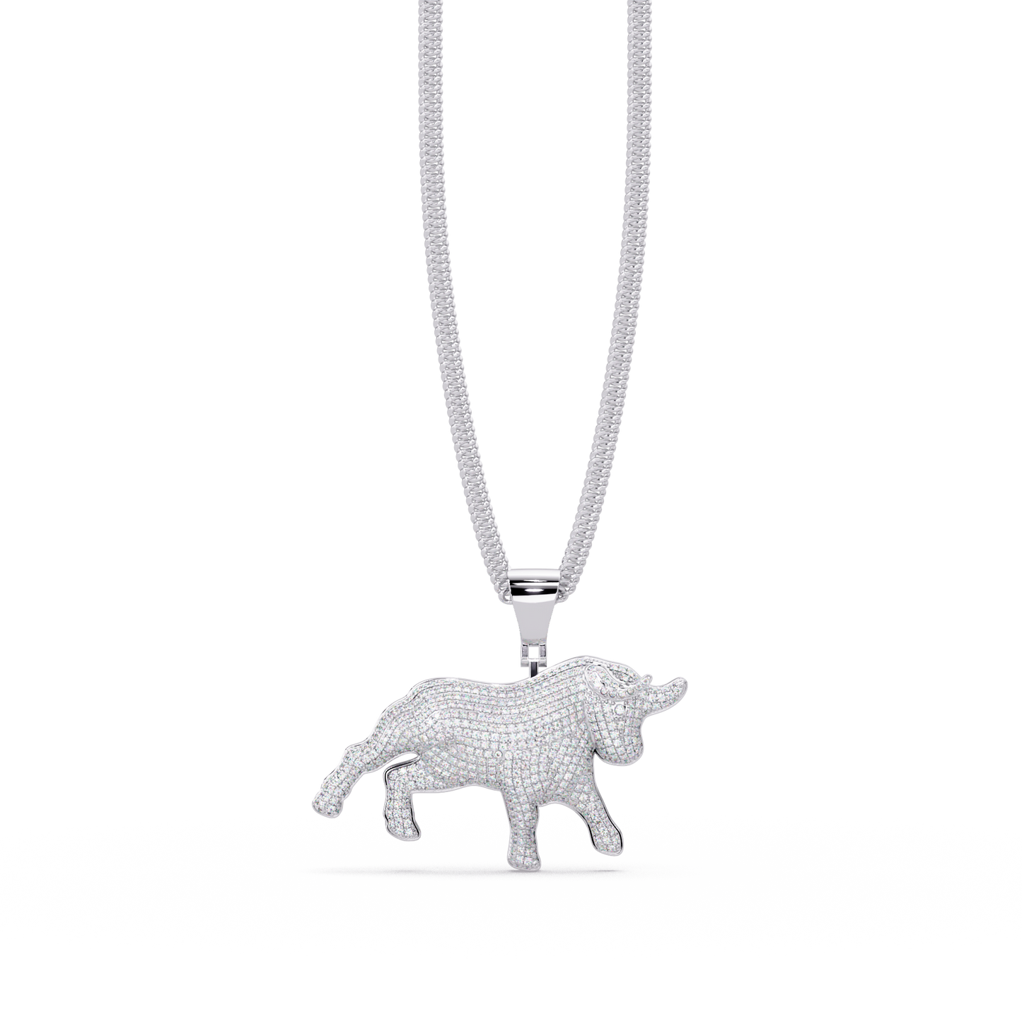 1.94 ct Bull Diamond Pendant Necklace | 14K Gold |