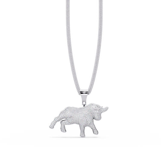1.94 ct Bull Diamond Pendant Necklace | 14K Gold |