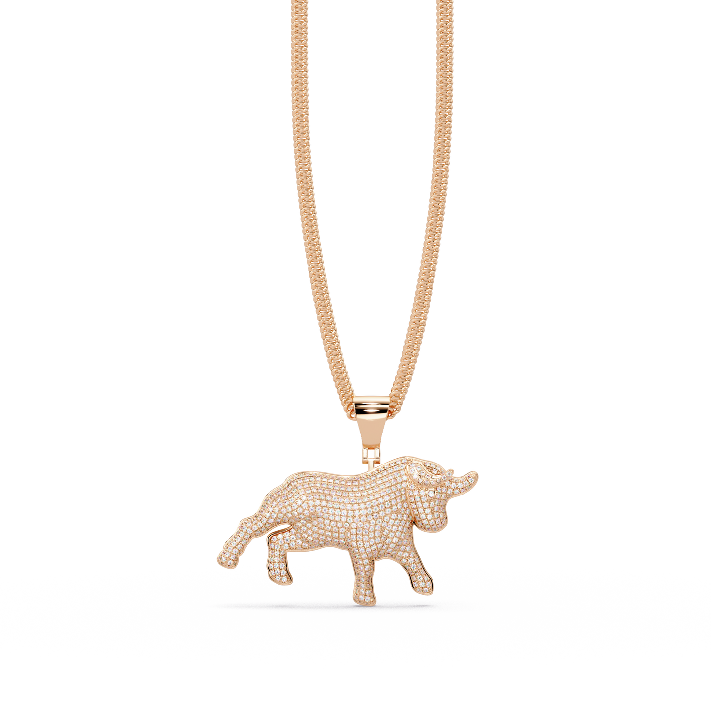 1.94 ct Bull Diamond Pendant Necklace | 14K Gold |