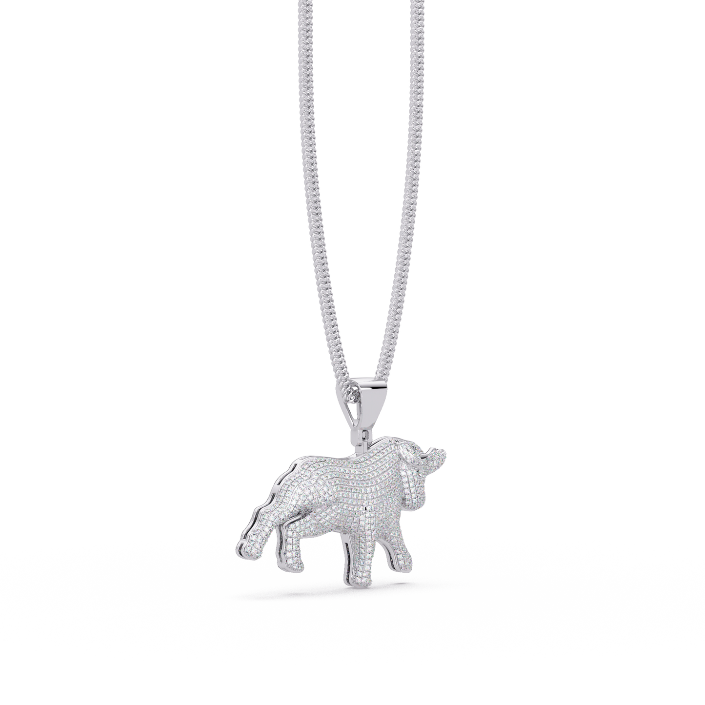 1.94 ct Bull Diamond Pendant Necklace | 14K Gold |